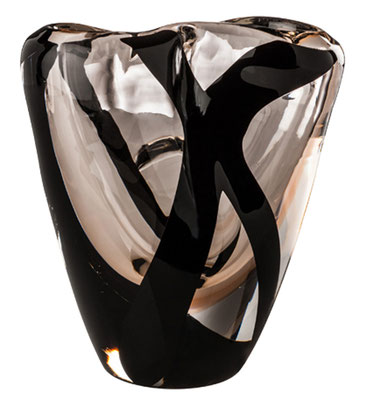 Vase Venini in schwarz braun