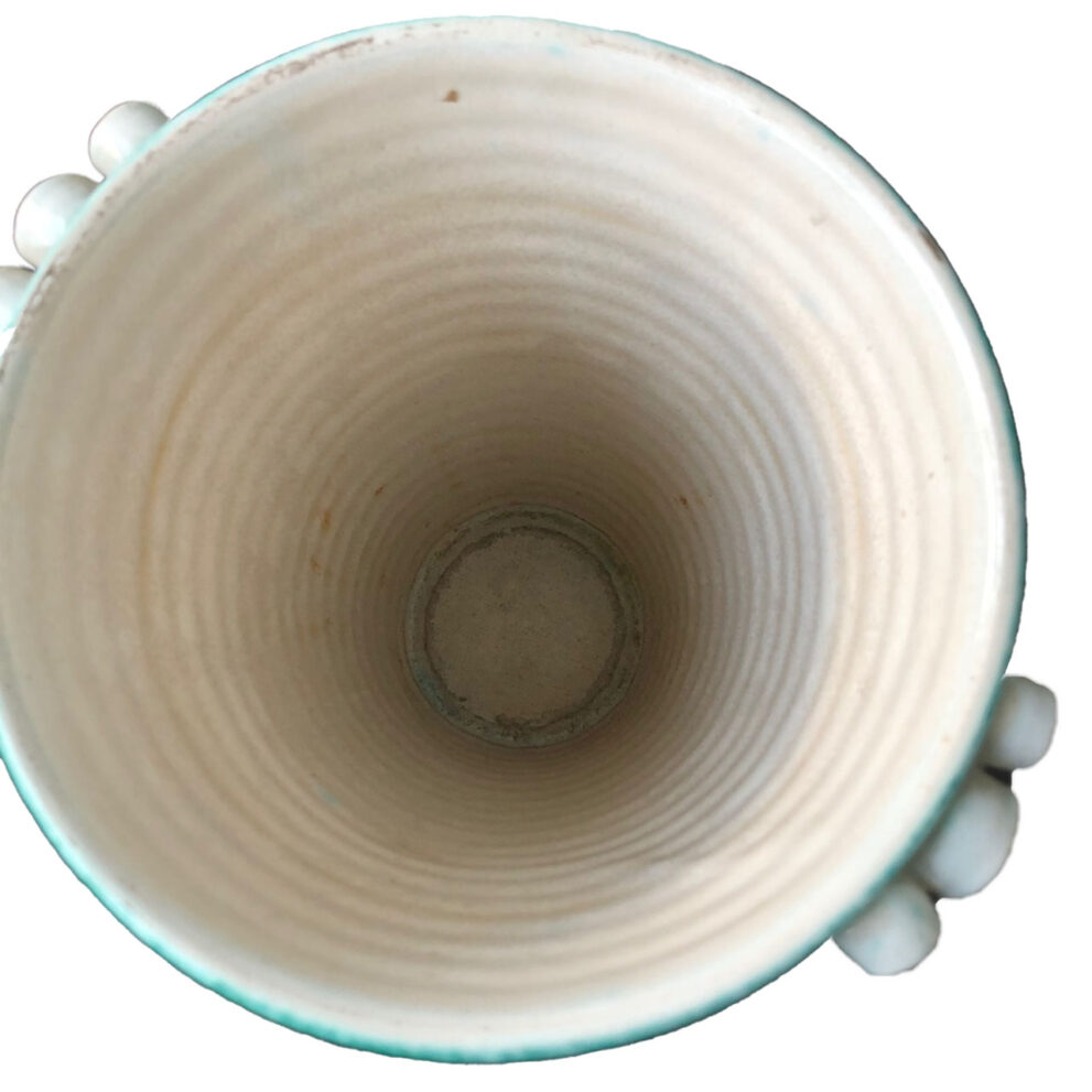 Keramikvase mit Bandverzierung. Sainte Radegonde, Frankreich, 1950er Jahre